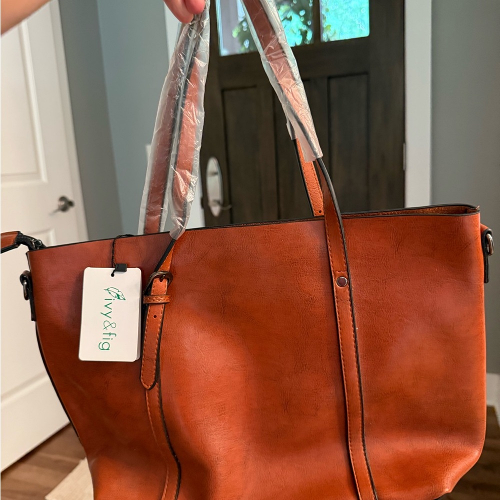Brown Leather Tote Bag